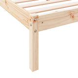 Cadre de lit extra long sans matelas 140x210 cm bois massif pin