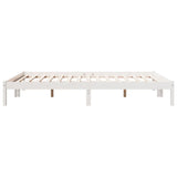 Cadre de lit extra long sans matelas 140x210 cm bois massif pin