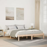 Cadre de lit extra long sans matelas 160x210 cm bois massif pin