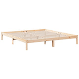 Cadre de lit extra long sans matelas 180x210 cm bois massif pin