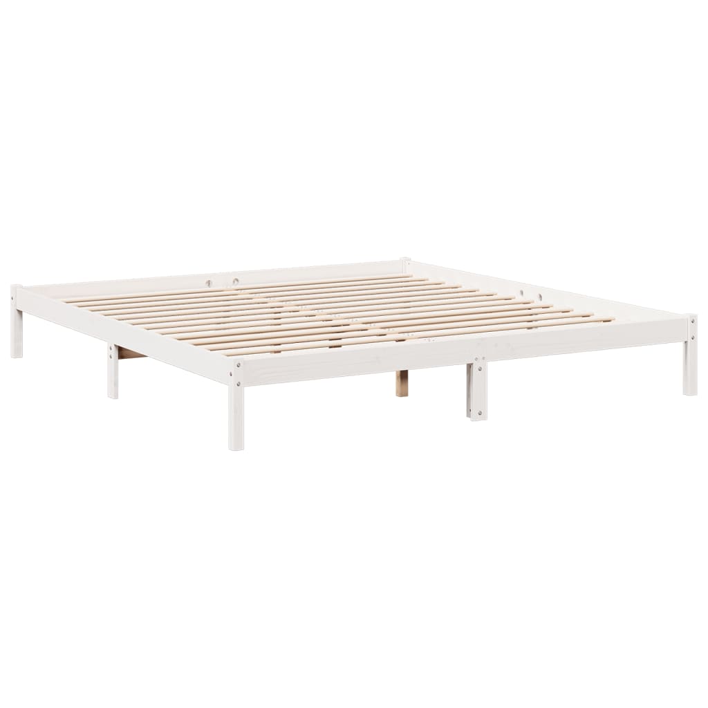 Cadre de lit extra long sans matelas 180x210 cm bois massif pin