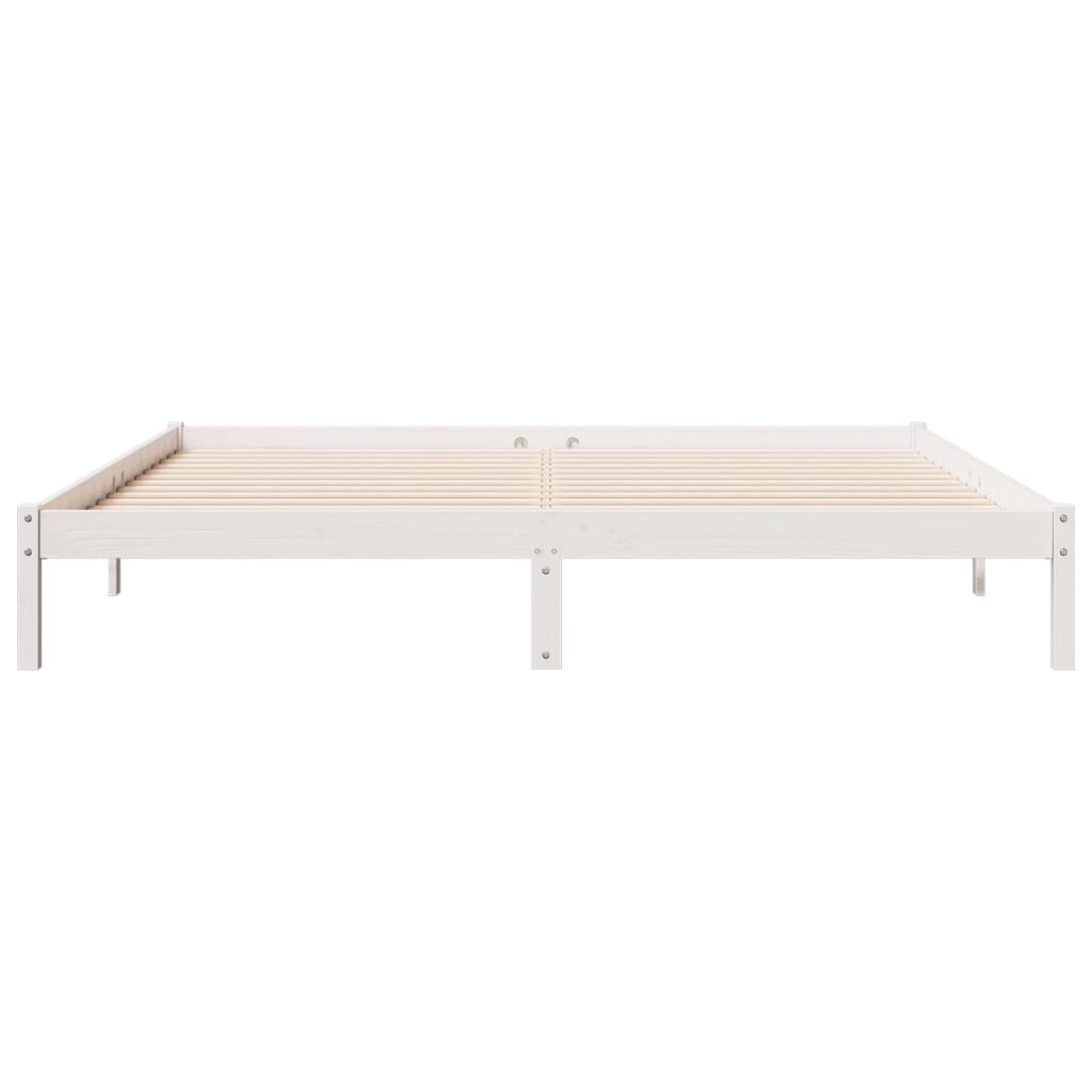 Cadre de lit extra long sans matelas 180x210 cm bois massif pin