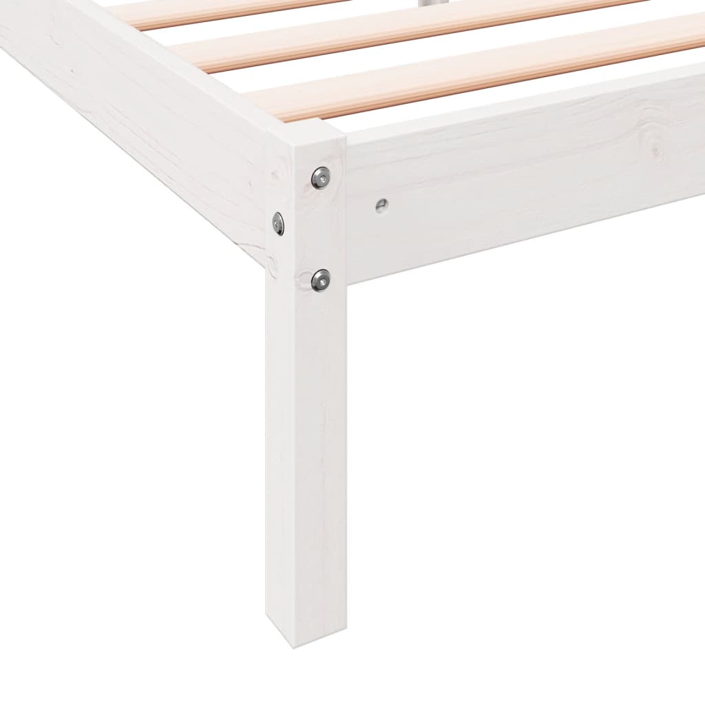 Cadre de lit extra long sans matelas 180x210 cm bois massif pin