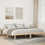 Cadre de lit extra long sans matelas 200x210 cm bois massif pin