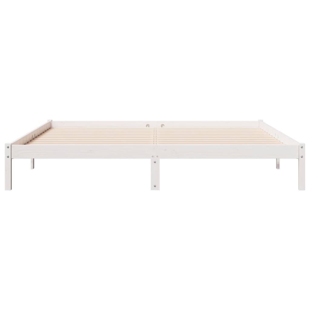 Cadre de lit extra long sans matelas 200x210 cm bois massif pin