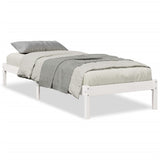 Cadre de lit extra long sans matelas 80x220 cm bois massif pin