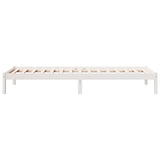 Cadre de lit extra long sans matelas 80x220 cm bois massif pin