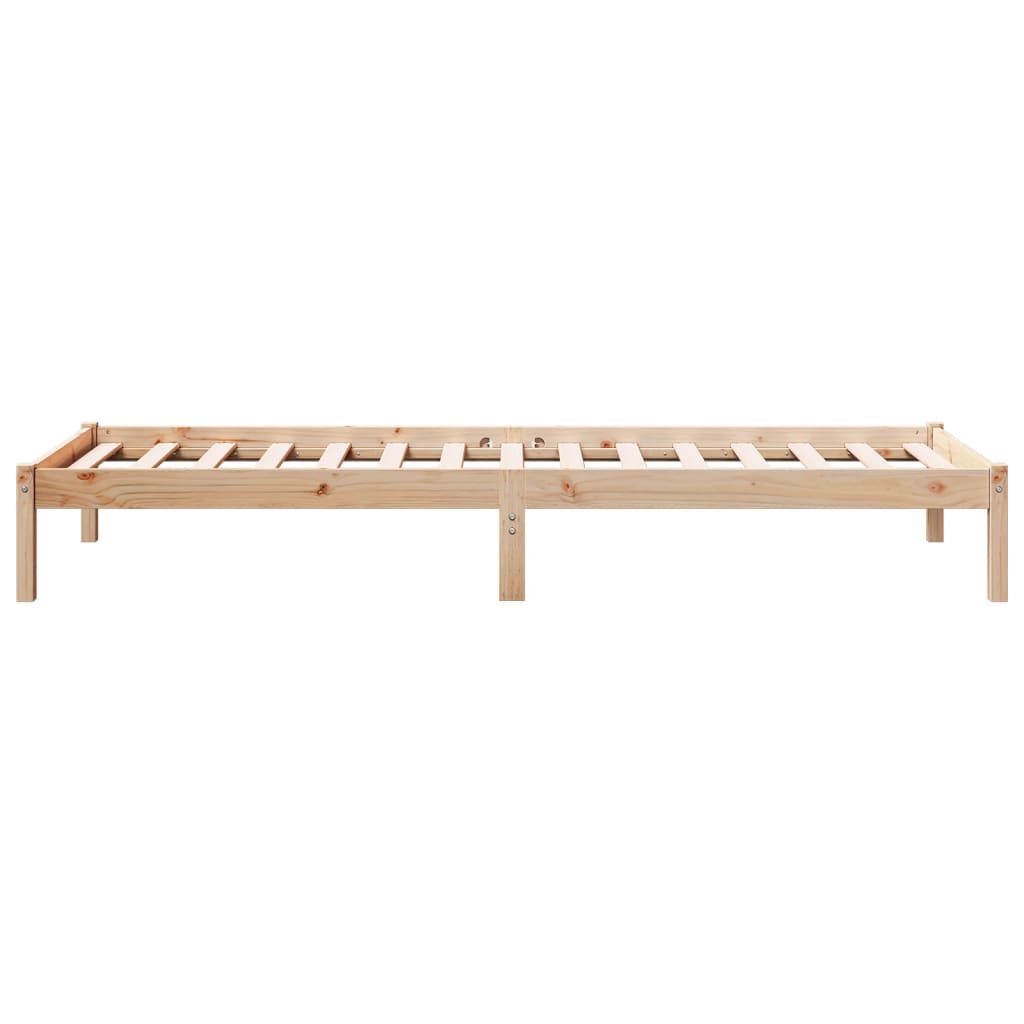 Cadre de lit extra long sans matelas 90x220 cm bois massif pin