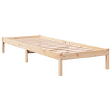 Cadre de lit extra long sans matelas 90x220 cm bois massif pin