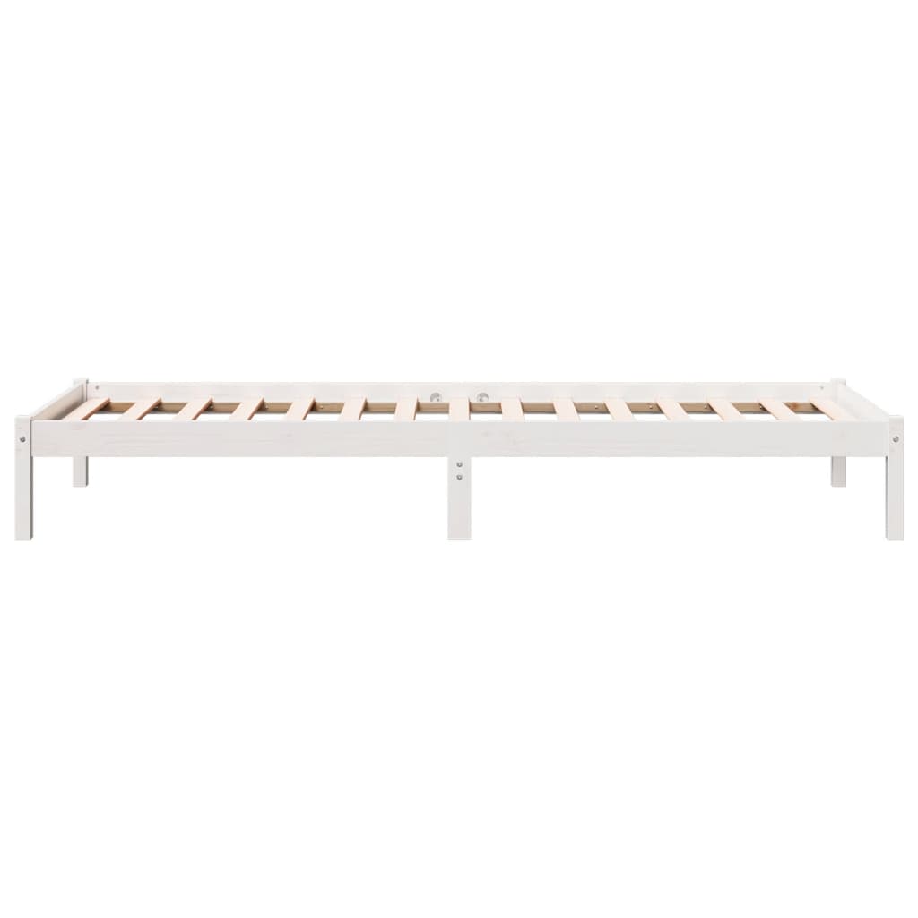 Cadre de lit extra long sans matelas 90x220 cm bois massif pin