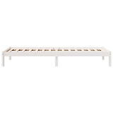 Cadre de lit extra long sans matelas 90x220 cm bois massif pin