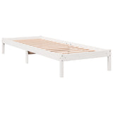 Cadre de lit extra long sans matelas 90x220 cm bois massif pin