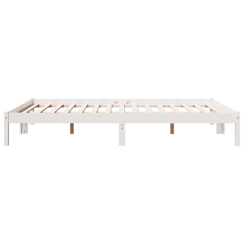 Extra long bed frame without mattress 140x220 cm solid pine wood