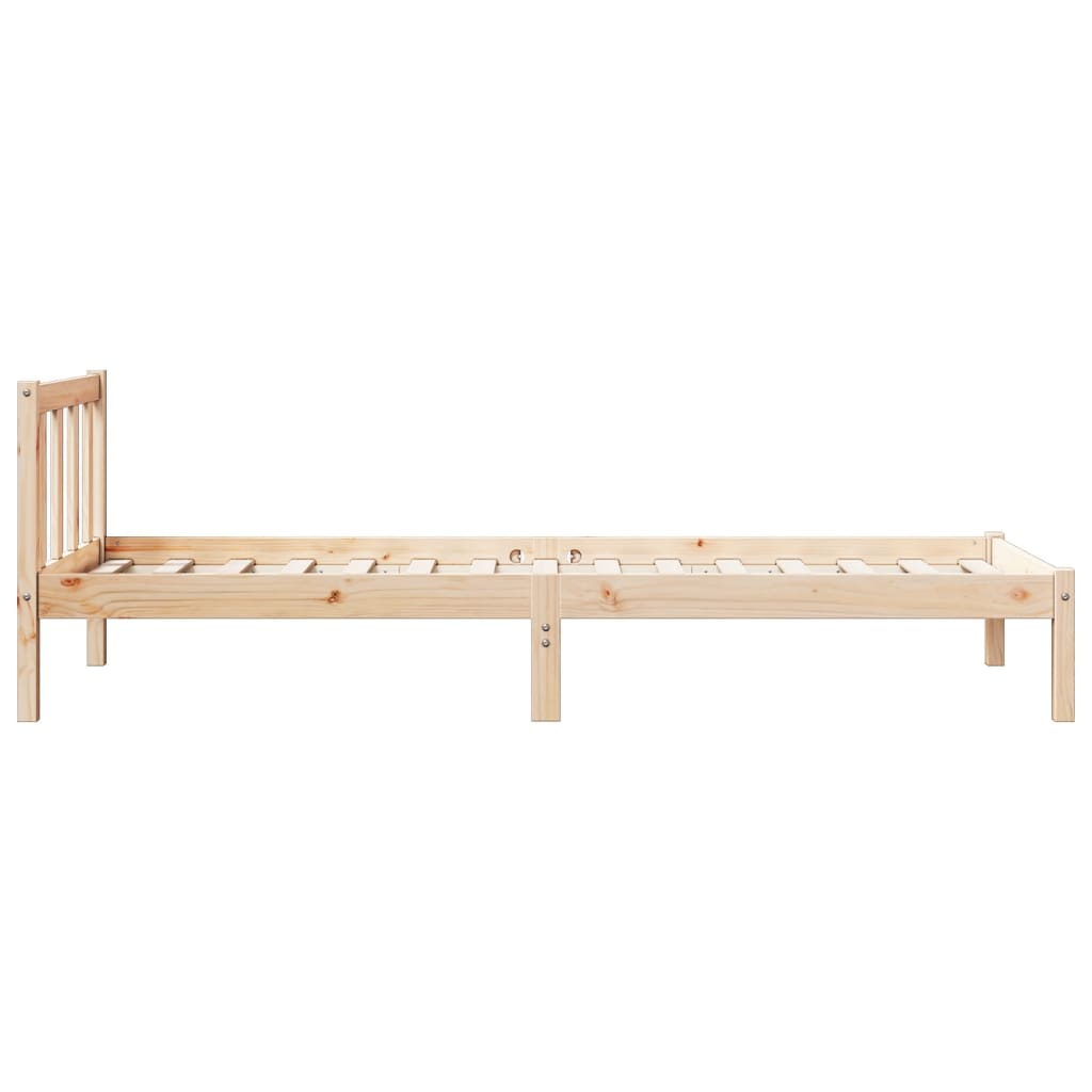 Cadre de lit extra long sans matelas 80x210 cm bois massif pin