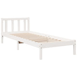 Cadre de lit extra long sans matelas 80x210 cm bois massif pin