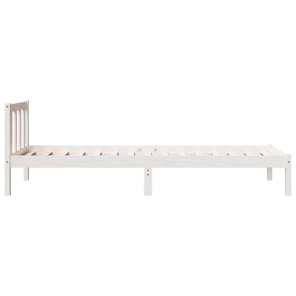 Cadre de lit extra long sans matelas 80x210 cm bois massif pin