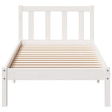 Cadre de lit extra long sans matelas 100x210 cm bois massif pin