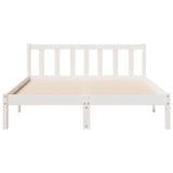 Cadre de lit extra long sans matelas 140x210 cm bois massif pin