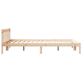 Cadre de lit extra long sans matelas 160x210 cm bois massif pin