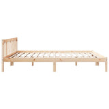 Cadre de lit extra long sans matelas 180x210 cm bois massif pin