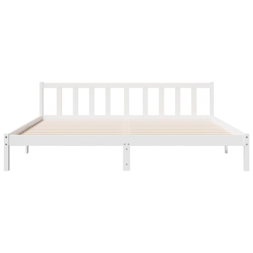 Cadre de lit extra long sans matelas 180x210 cm bois massif pin