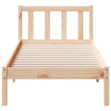 Cadre de lit extra long sans matelas 80x220 cm bois massif pin