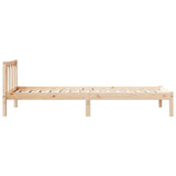 Cadre de lit extra long sans matelas 80x220 cm bois massif pin