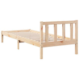 Cadre de lit extra long sans matelas 80x220 cm bois massif pin