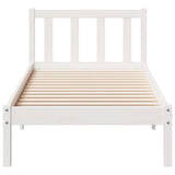 Cadre de lit extra long sans matelas 80x220 cm bois massif pin