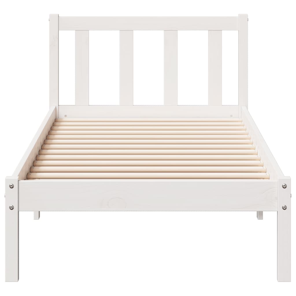 Cadre de lit extra long sans matelas 90x220 cm bois massif pin