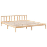 Cadre de lit extra long sans matelas 180x220 cm bois massif pin