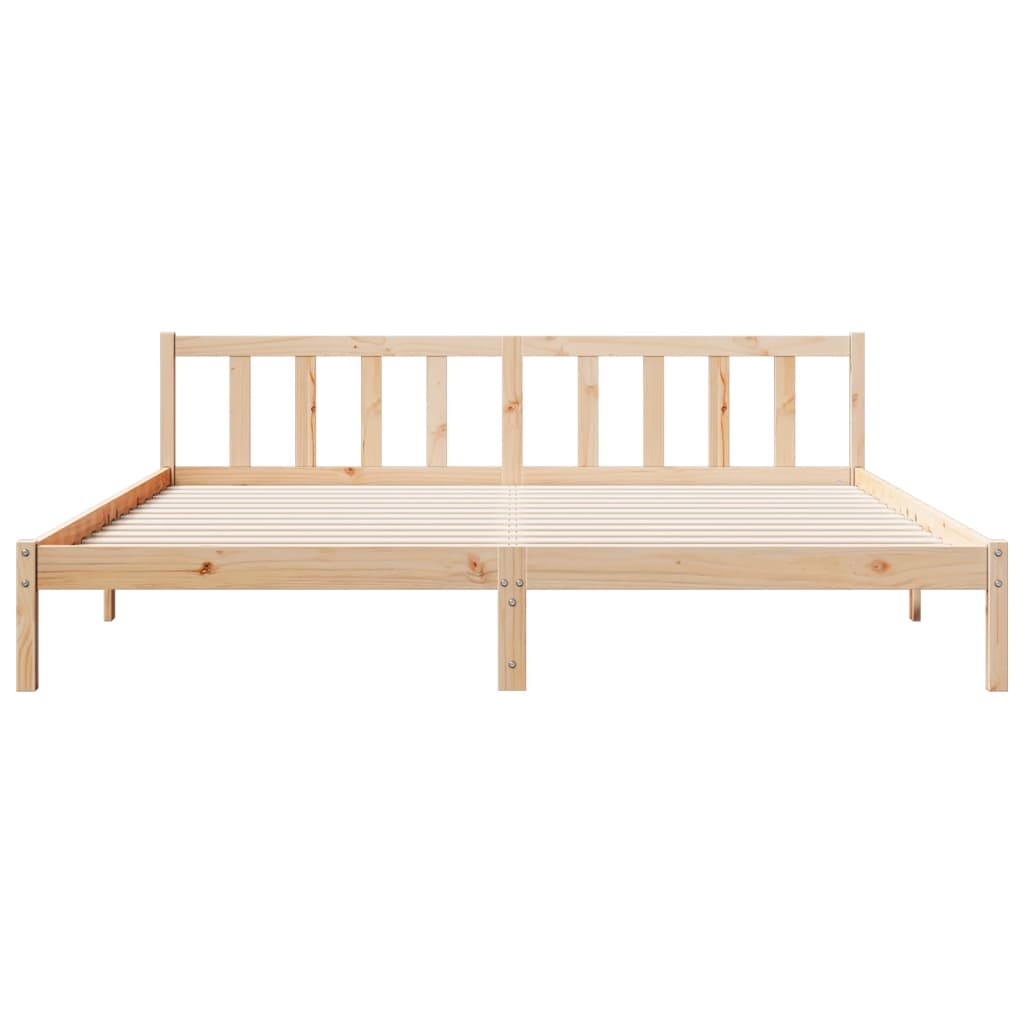 Cadre de lit extra long sans matelas 180x220 cm bois massif pin