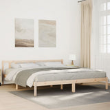 Cadre de lit extra long sans matelas 180x220 cm bois massif pin