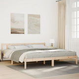 Cadre de lit extra long sans matelas 200x220 cm bois massif pin