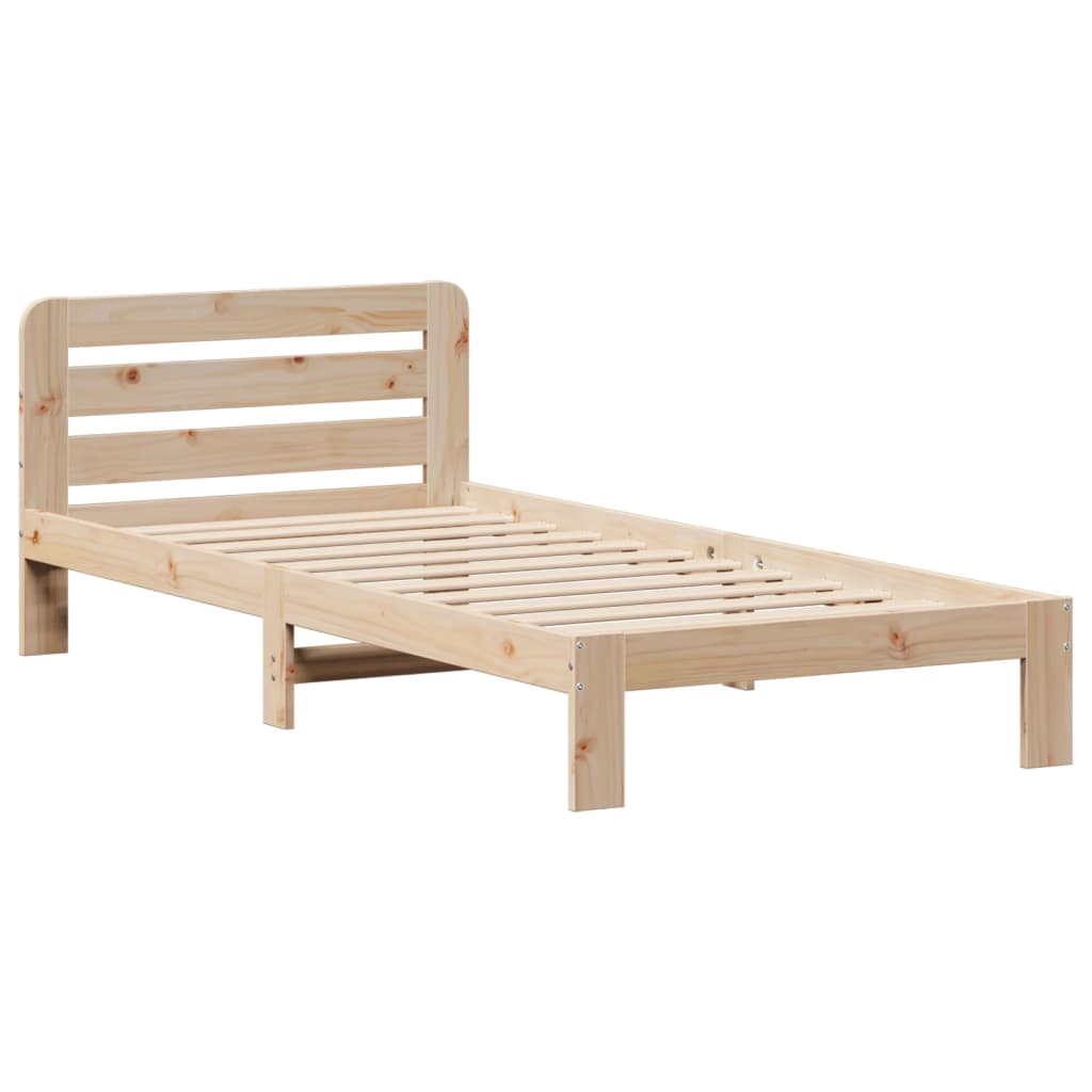 Cadre de lit sans matelas 100x200 cm bois massif de pin