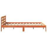 Cadre de lit sans matelas cire marron 120x200cm bois pin massif