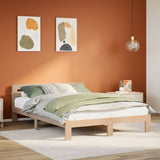 Cadre de lit sans matelas 140x200 cm bois massif de pin