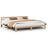 Bed frame without mattress 180x200 cm solid pine wood