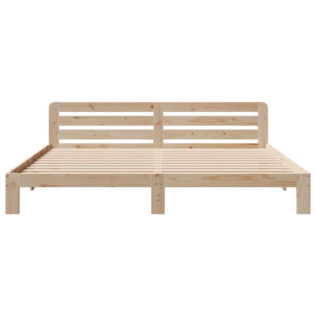 Bed frame without mattress 180x200 cm solid pine wood