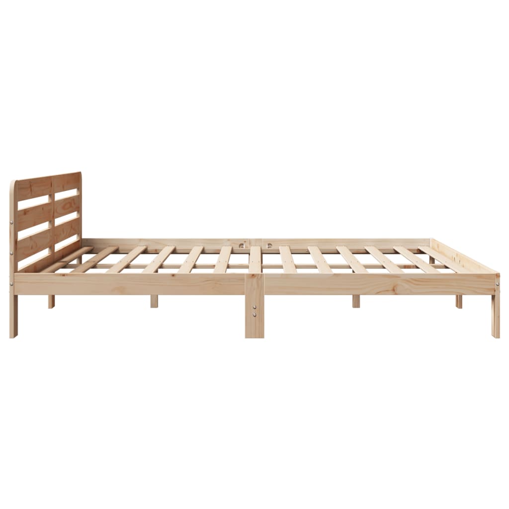 Bed frame without mattress 180x200 cm solid pine wood