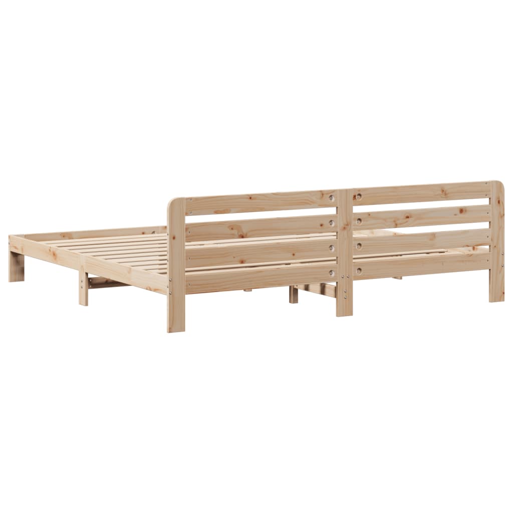 Bed frame without mattress 180x200 cm solid pine wood