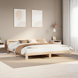 Bed frame without mattress 180x200 cm solid pine wood