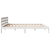 Bed frame without mattress white 180x200 cm solid pine wood