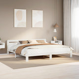 Bed frame without mattress white 180x200 cm solid pine wood