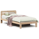 Cadre de lit sans matelas 75x190 cm bois de pin massif