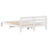 Cadre de lit sans matelas blanc 120x190 cm bois de pin massif