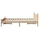 Cadre de lit sans matelas 160x200 cm bois massif de pin