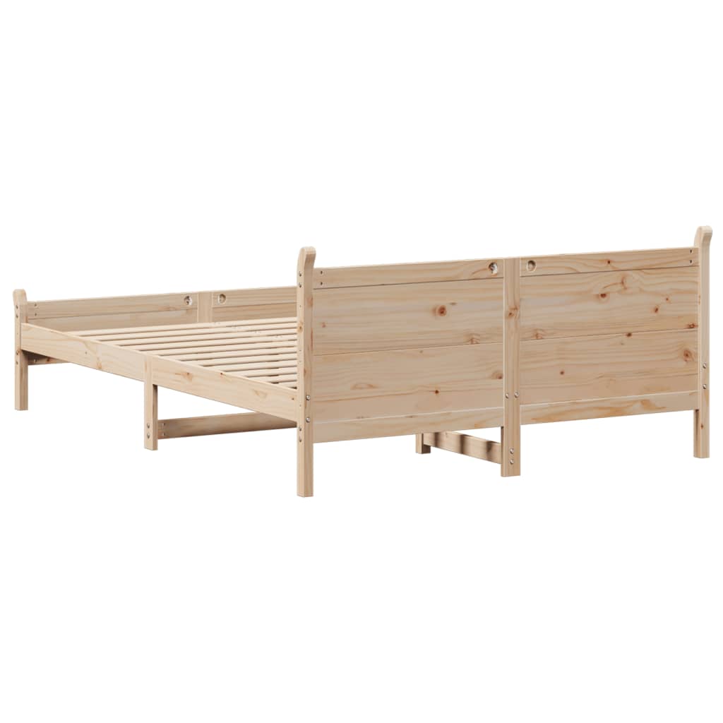 Cadre de lit sans matelas 160x200 cm bois massif de pin