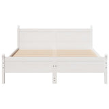 Bed frame without mattress white 160x200 cm solid pine wood