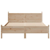 Bed frame without mattress 140x200 cm solid pine wood